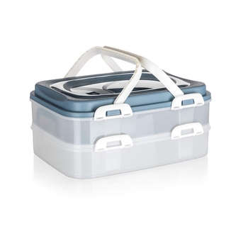 Box na potraviny PIKNIK DUO 39x30x17cm latte víko