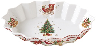 Porcelánový oválný talíř Christmas Tale