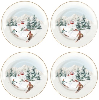 Porcelánové dezertní talíře Chalet