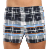 Klasické pánské trenky Foltýn vícebarevné kostky nadrozměr (KN85) 4XL