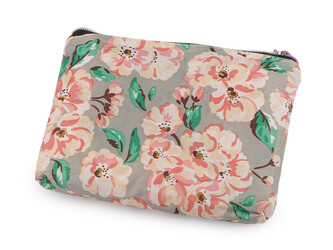 Skládací nákupní taška se zipem 39x40 cm - 1 ks - 61 šedokrémová květ