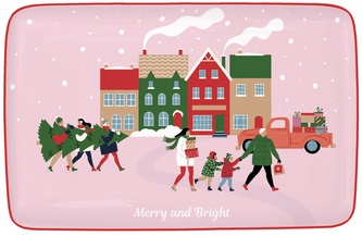 Porcelánový servírovací tác Christmas Twist