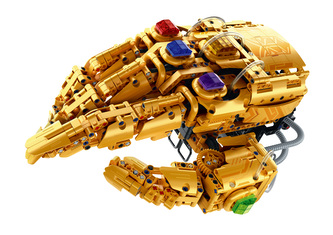 iM.Master Stavebnice hydraulická ruka žlutá 4x18,4x39 cm