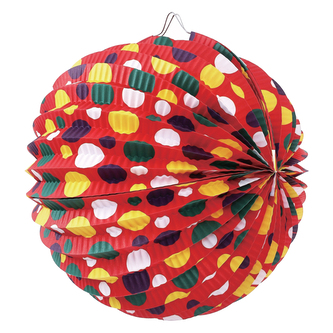 Lantern Dots, papír, kulatý, 26 x 22,5 cm
