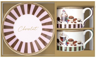 Porcelánové šálky a podšálky Sweet Moments