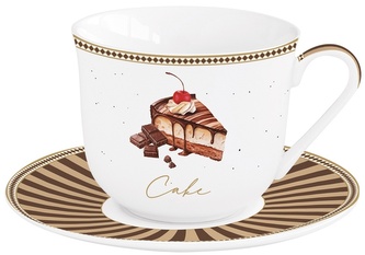 Porcelánový šálek a podšálek Sweet Moments