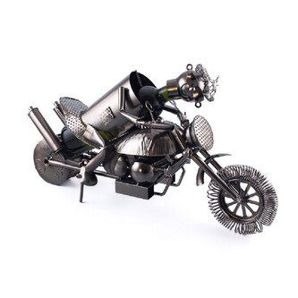 Stojan na víno, motorkář, výška cca 34cm