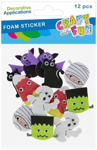 Ozdoba dekoracyjna samoprzylepna Monster 12 szt., Craft with Fun