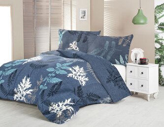 Saténové francouzské prodloužené povlečení LUXURY COLLECTION 1+2, 240x220, 70x90cm Noční les