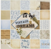 Designový papír 25x25 cm, 250 g/m2,24 listů  Vintage Dreams