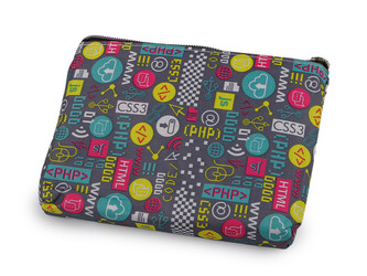 Skládací nákupní taška se zipem 39x40 cm - 1 ks - 47 šedá