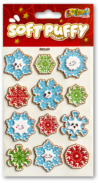 Naklejki Puffy Christmas Snowflakes SWPX-3205 Kolori, Penmate
