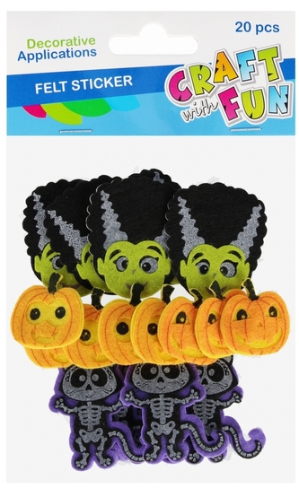 Ozdoba dekoracyjna filcowa samoprzylepna Dynie 20 szt., Craft with Fun