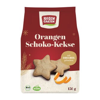 Sušenky pomerančové s hořkou čokoládou 150 g BIO   ROSENGARTEN