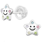 Dětské stříbrné náušničky Star Smile premium; stříbro 925
