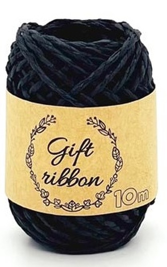 Sznurek papierowy 10m/2mm czarny 6 szt w opakowaniu