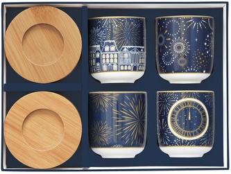 Sada čtyř pohárků na kávu Midnight