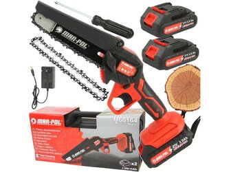 Aku jednoruční řetězová pila 6", 2x Li-Ion, 2.0Ah MAR-POL
