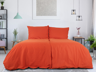 B.E.S. - Petrovice, s.r.o. Povlečení BAVLNA Jednobarevné uzavírání ZIP - Rezavá Rozměr: 200 x 220 + 2x 70 x 90