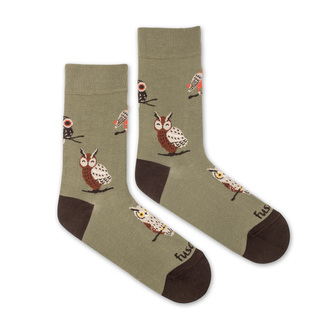 Ponožky Sovičky Zelené S (35-38)