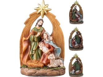 Betlém polyresin 4 figurky 90x42x138mm   mix, barevná