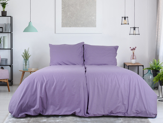 B.E.S. - Petrovice, s.r.o. Povlečení BAVLNA Jednobarevné uzavírání ZIP - Fialová Rozměr: 140 x 220 + 70 x 90