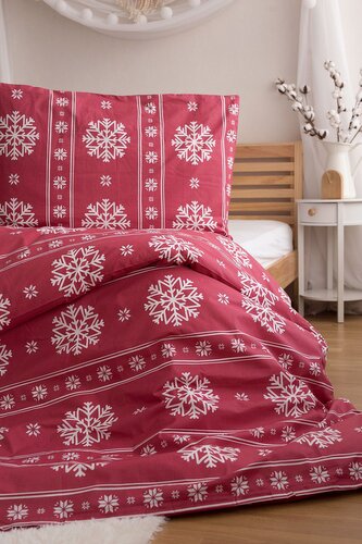 Jerry Fabrics s. r. o. Povlečení BAVLNA 140x200+70x90 - Vánoční červené