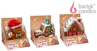 Svíčka VÁNOCE FIGURKY vánoční vonná 7,5cm 55g MOM 20ks