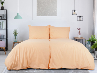 B.E.S. - Petrovice, s.r.o. Povlečení BAVLNA Jednobarevné uzavírání ZIP - Meruňková Rozměr: 140 x 200 + 70 x 90