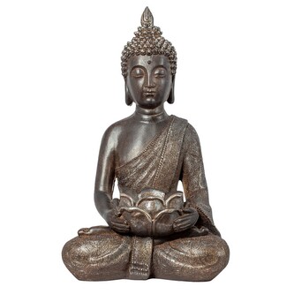 HOME ELEMENTS Buddha, 31cm, barva hnědá