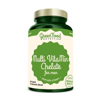GreenFood nutrition - Multivitamin chelát pro muže 90 vegan kapslí