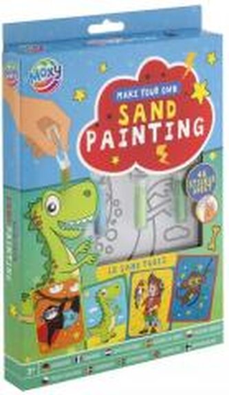 Zestaw obrazków samoprzylepnych + piasek niebieski Zestaw obrazków samoprzylepnych + piasek niebieski