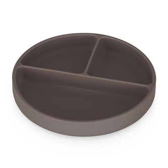PETITE&MARS Talířek silikonový dělící kulatý Take&Match Bitter Cocoa 6m+