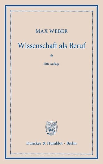 Wissenschaft als Beruf