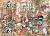 GIBSONS Puzzle Kočky na dvorku 1000 dílků