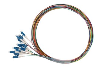 Solarix pigtail LC pc, SM 09/125, 1,5m, balení 12ks barevně rozlišeno,  SXPI-LC-PC-OS-1,5M-12PCK