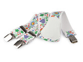Šle folklor šíře 4 cm délka 120 cm - 1 ks - 4 bílá