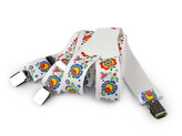 Šle folklor šíře 4 cm délka 120 cm - 1 ks - 5 bílá