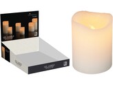 LED svíčka 50x65mm plápolající  s časovačem, bílá