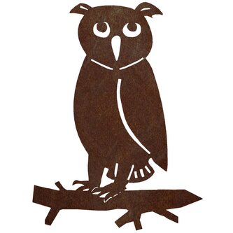 Zahradní dekorace sova 33 x 25 cm, corten CORGARDEN 1049