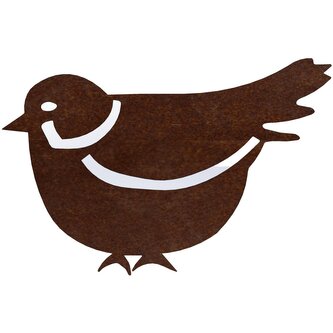 Zahradní dekorace vrabec 1, 15 x 10 cm, corten CORGARDEN 1057