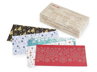 Vánoční obálka na peníze 11x22 cm - 100 ks - mix Vánoční obálka na peníze 11x22 cm - 100 ks - mix