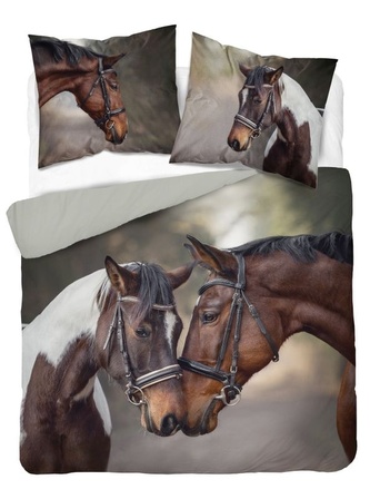DETEXPOL Francouzské povlečení 3D Koně Love micro Polyester - mikrovlákno, 220/200, 2x70/80 cm DETEXPOL Francouzské povlečení 3D Koně Love micro Polyester - mikrovlákno, 220/200, 2x70/80 cm