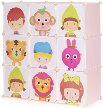 MODERN HOME Dětská modulární skříňka Zvířátka a děti