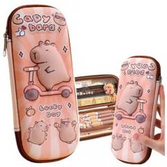 Piórnik przybornik Kapibara na hulajnodze