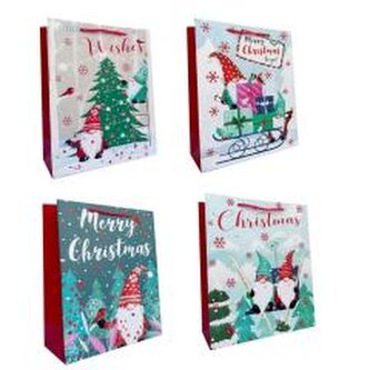 Torebka prezentowa S Boże Narodzenie brokat mix