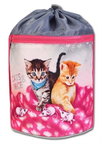 EMIPO Kulatý vak na záda 34x23cm Cats&Mice;