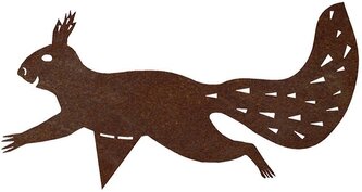 Zahradní dekorace veverka 30 x 18 cm, corten CORGARDEN 1048