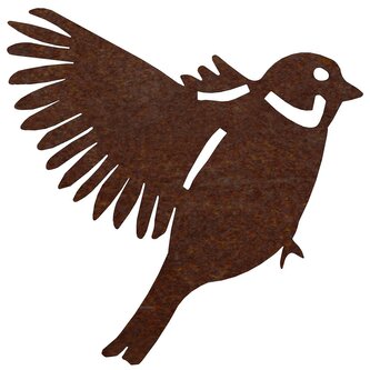 Zahradní dekorace vrabec 2, 15 x 16 cm, corten CORGARDEN 1058