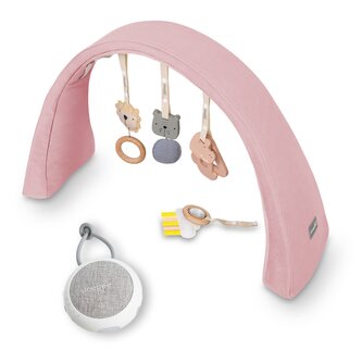 Nastavitelná hrazdička s hračkami a bílým šumem 2v1 Sleepee Pink
